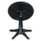 International Concepts Round 36 in Round Top Pedestal Table, 34.9 inH, Black, 36 in W, 36 in L, 35.9 in H, Wood, Black K46-36RT-27B-6B - alternate 4